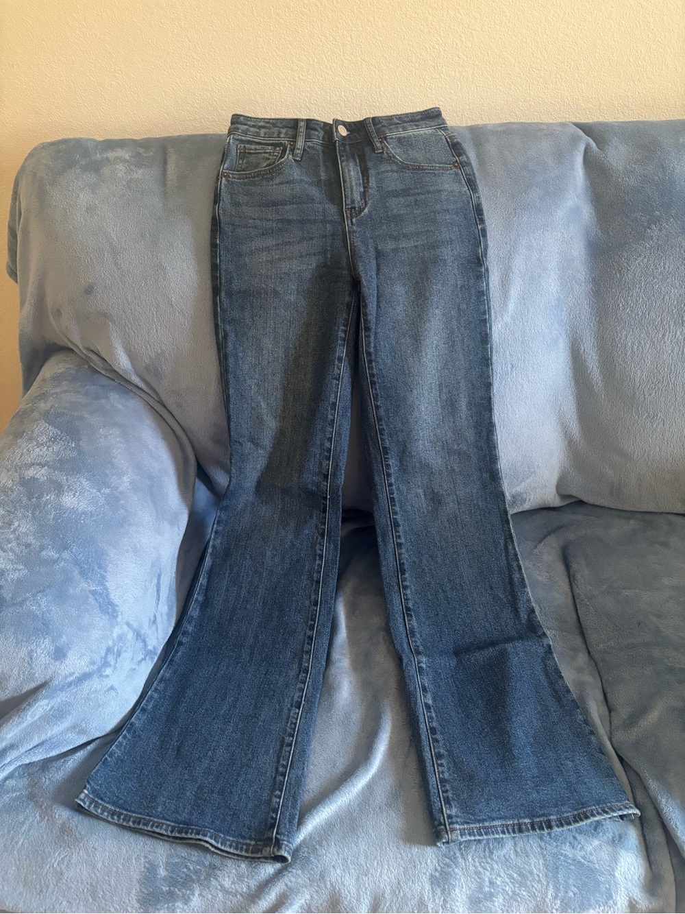 RSQ Women's Flare Jeans in Medium Blue Wash